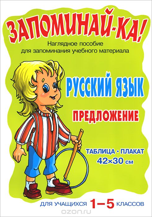 Русский язык. 1-5 классы. Предложение. Плакат