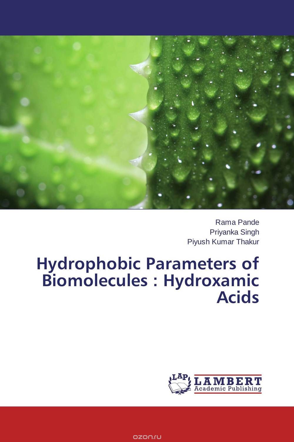 Hydrophobic Parameters of Biomolecules : Hydroxamic Acids